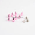 Factory Metal Pink 7x13mm Screw Cone Punk Rivet Spike Stud Rivets for Shoe Clothing Decorative