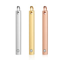 Personalized Custom Engraving Blank Style Zircon Gold Stainless Steel Vertical bar Charm for Necklace Bracelet Making