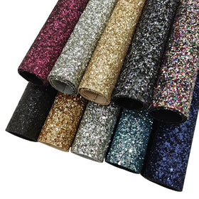 Wholesale Yard Rolls Dark Color Shiny Faux Leather Sheets Glitter for Decoration/Shoes/Jacket