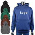Custom 500Gsm Heavyweight Embroidery DTF Hoodie Custom Logo Oversize Men 100% Cotton French Terry Hoodies for Winter Clothes