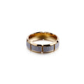 KALEN Fashion Bruched Stainless Steel Gold-plating Men's Ring