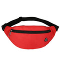 Custom Unisex Solid Color Outdoor Sports Nylon Zippered Waist Bag Compact Portable Phone Crossbody Fanny Pack Bag for Sport