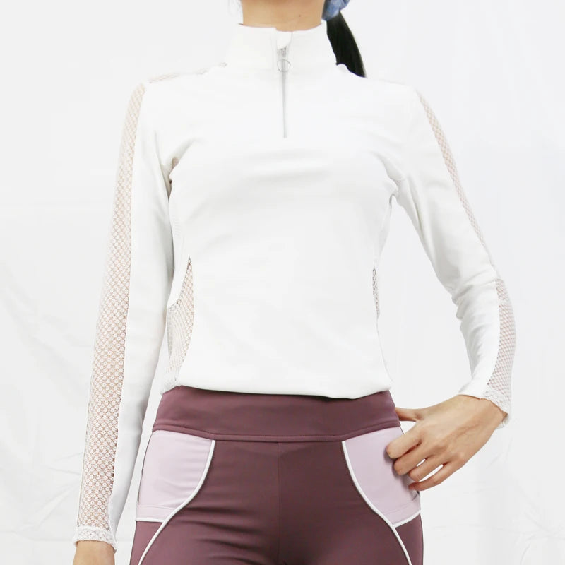 Wholesale Equestrian Clothing  for Ladies Equine Shirt Breathable Lady Training Tops Sports Shirts