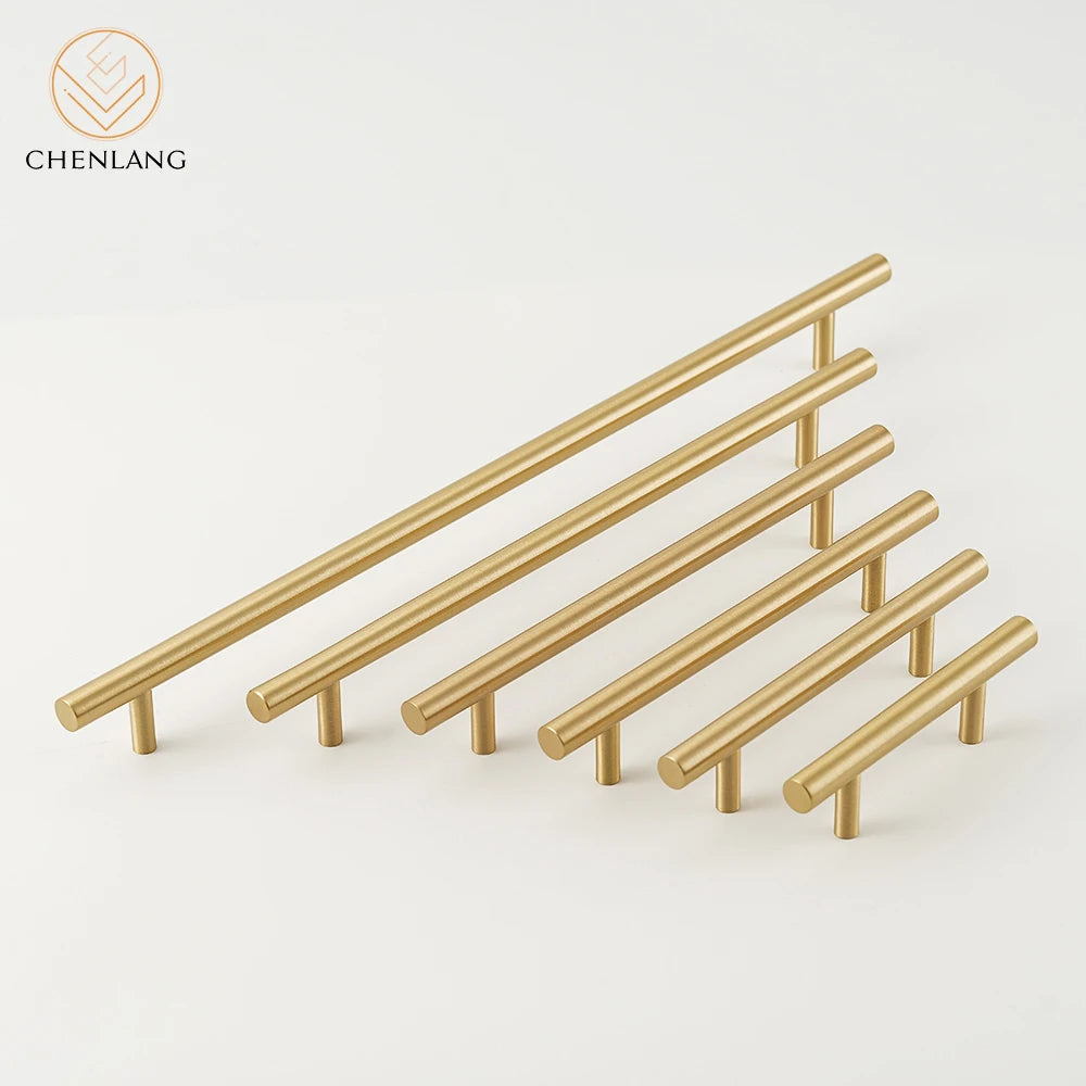 CHENLANG Modern Adjustable Solid Brass Furniture Hardware Handles Pulls for Bedroom Bathroom Kitchen Wardrobe Cabinets Drawers