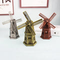 Dutch Windmill Model Ornaments European Retro Metal Crafts Creative Home Decoration Office Desktop Furnishings Can Customize