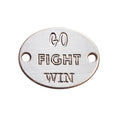 Zinc Alloy 2 Holes Metal Plate Bangle Logos Custom Engraved Name Oval Metal Tags Charms for Swimwear