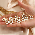 Simple Fashion Gold Plated Stainless Steel 26-Letter Necklace Chains with Hollow Shell Pendant Waterproof Wedding Gift for Women