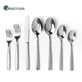 FANGYUAN Jieyang Custom Embossed Handle Stainless Steel Wedding Cutlery Silver Items Cutter