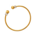 Fashion Coil Bead Open C Bracelet Stainless Steel Bracelet Jewelry No Fading Stainless Steel Jewelry for Women /Girl/Children
