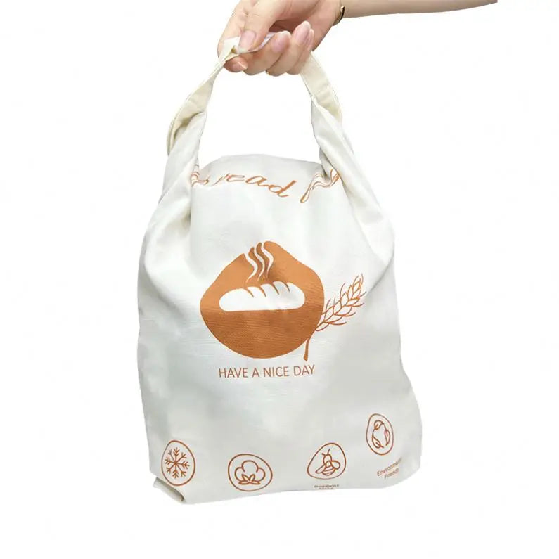 Reusable Sandwich Bread Storage Bags with Beeswax Cloth Lining Eco-Friendly Folding Style