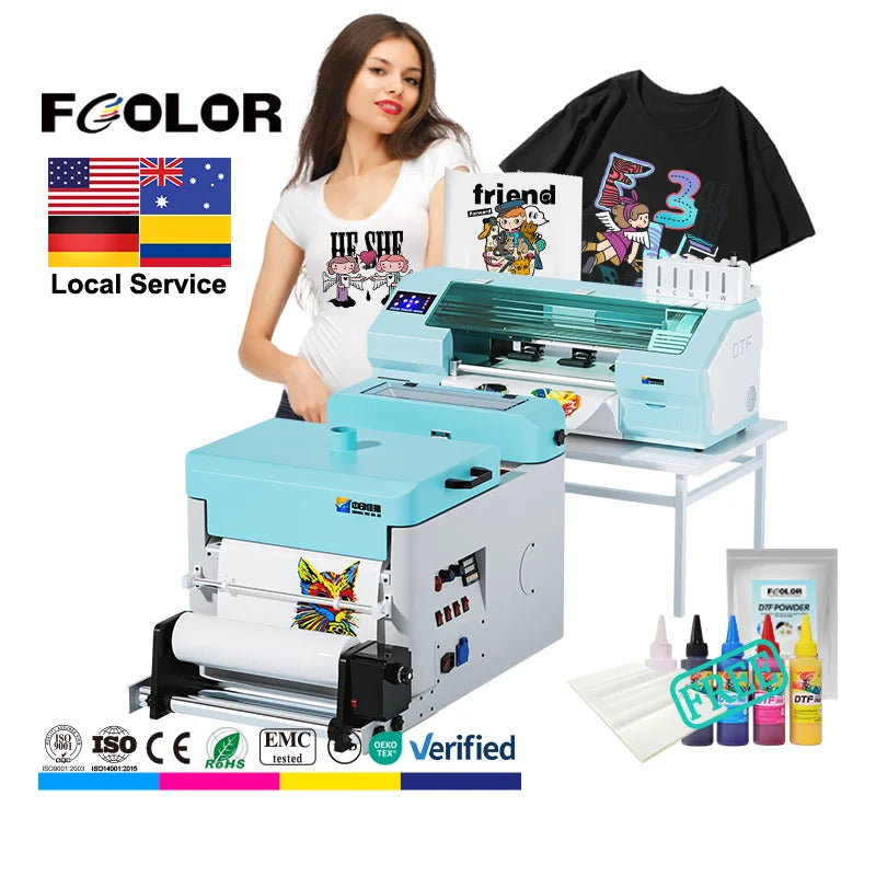 Fcolor XP600 DTF A3 New Multifunctional Digital Automatic Printer with 35cm DTF Easy Operation Dtf Printer Printing Machine