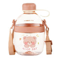 Madou Cute School Cartoon Portable Camping Strap Water Bottles Cup Direct Drinking Plastic Water Bottle with Scale