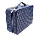 Luxury Zipper Leather Suitcase Jewelry case Customized Large Ears Ring Jewelry Travel Case