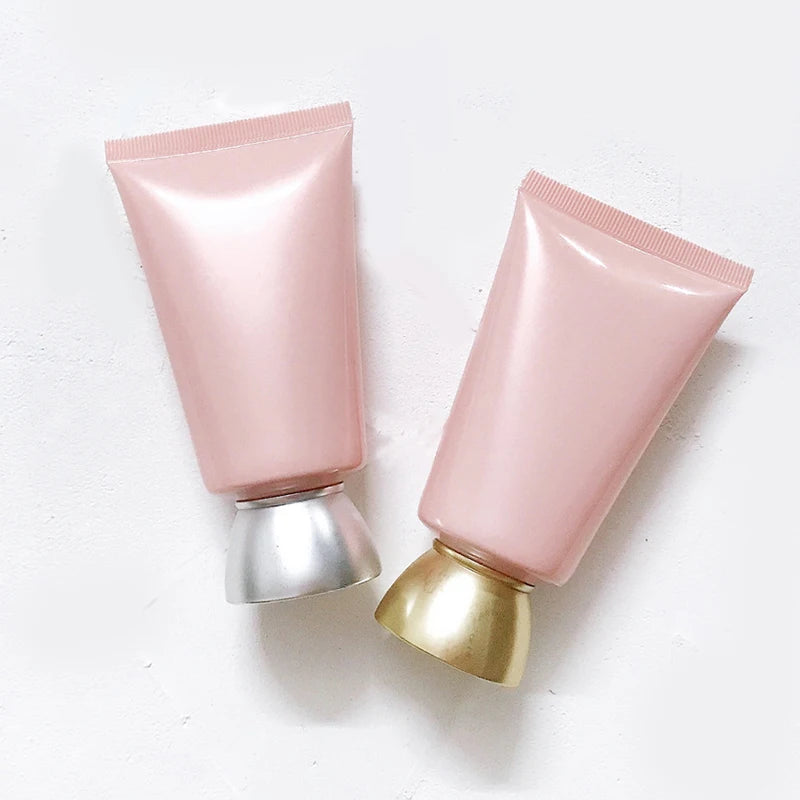 Romantic pink Soft Lotion PE Tubes 2 oz Cosmetic Facial Cleanser Squeeze Tube Cream Cosmetic Tubes
