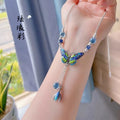 Fashion Jewelry Necklaces Elegant Ethnic Style Enamel Butterfly Choker Necklace for Women