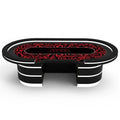 YH 10 Seats Luxury Casino Standard Led Lighting Texas Poker Holden Table Solid Wood Gambling Table With Cabinet