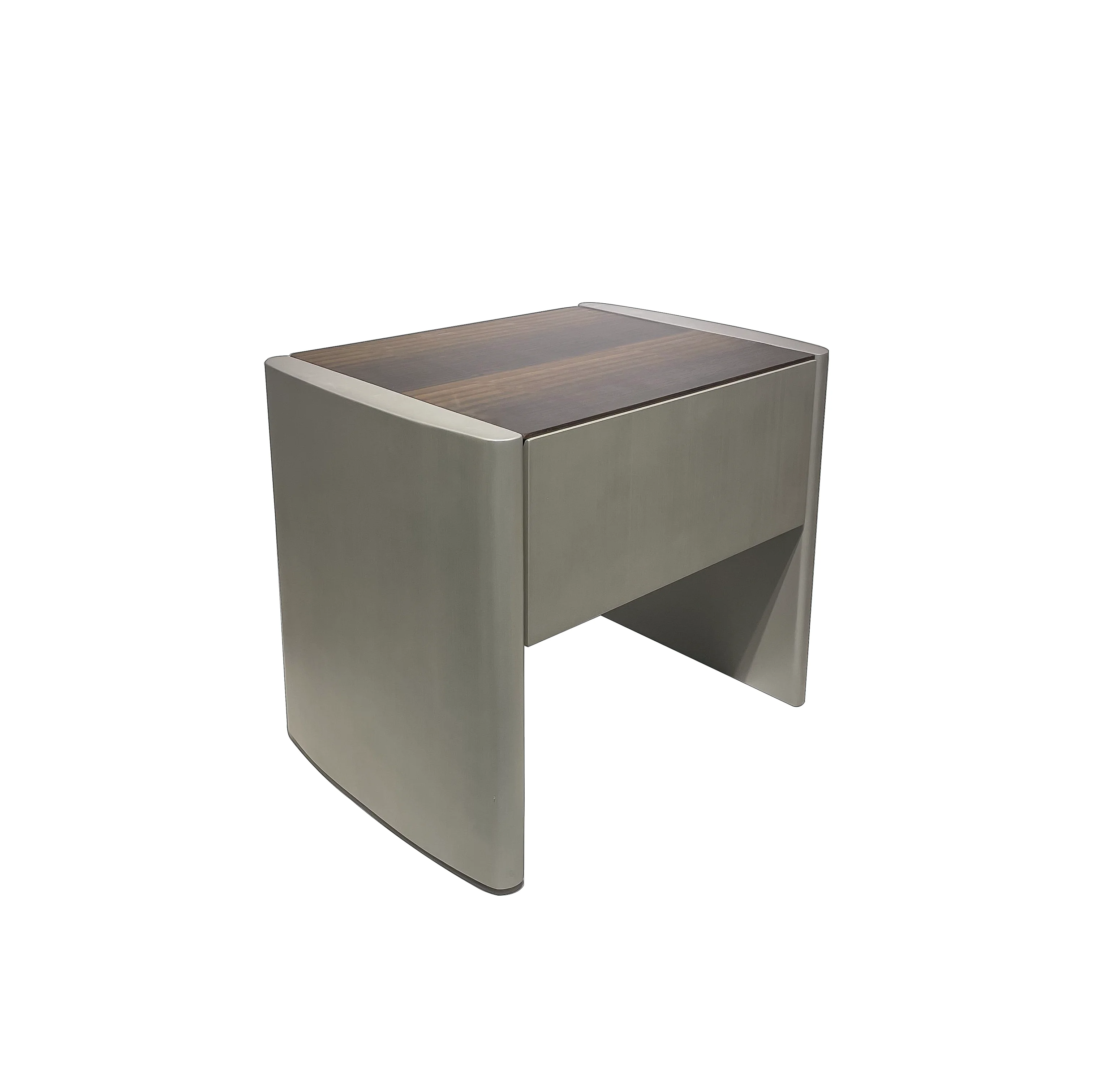 Wholesale New Design Multi-function Solid Wood Midcentury Modern Luxury Bedside Table Nightstand 2 Drawers Apartment Bedroom