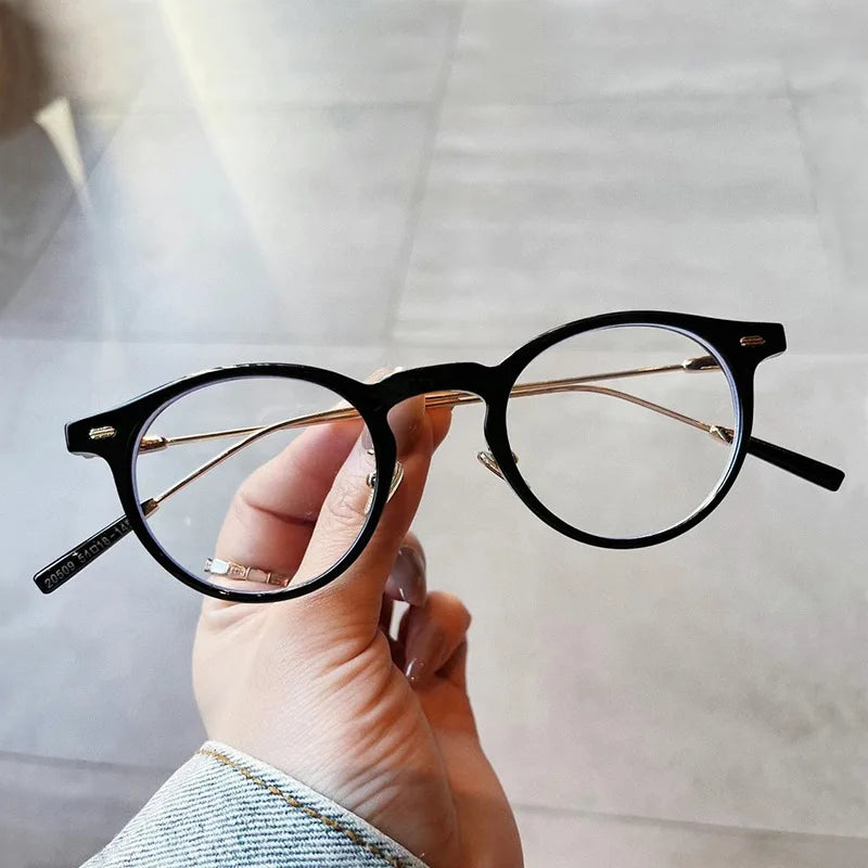 YTSQAQ5-20509 2021 Women Retro Round Frame Newest Anti-blue Light Glasses Fashion  Eyewear Optical Frame