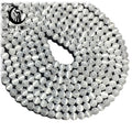 4/6/8/10/12 mm Round Loose Gemstone Natural Crystal White Beads for Necklace Bracelet Jewelry Making