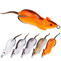 WEIHE 6cm 11.5g Artificial Mouse Lure Soft Floating Fishing Bait With 3D Eyes Double Hook