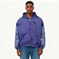 Custom Heavyweight Cropped Printed Vintage Zip up American Design Hoodie Streetwear Pocket Drop Shoulder Cotton Sudaderas Hombre