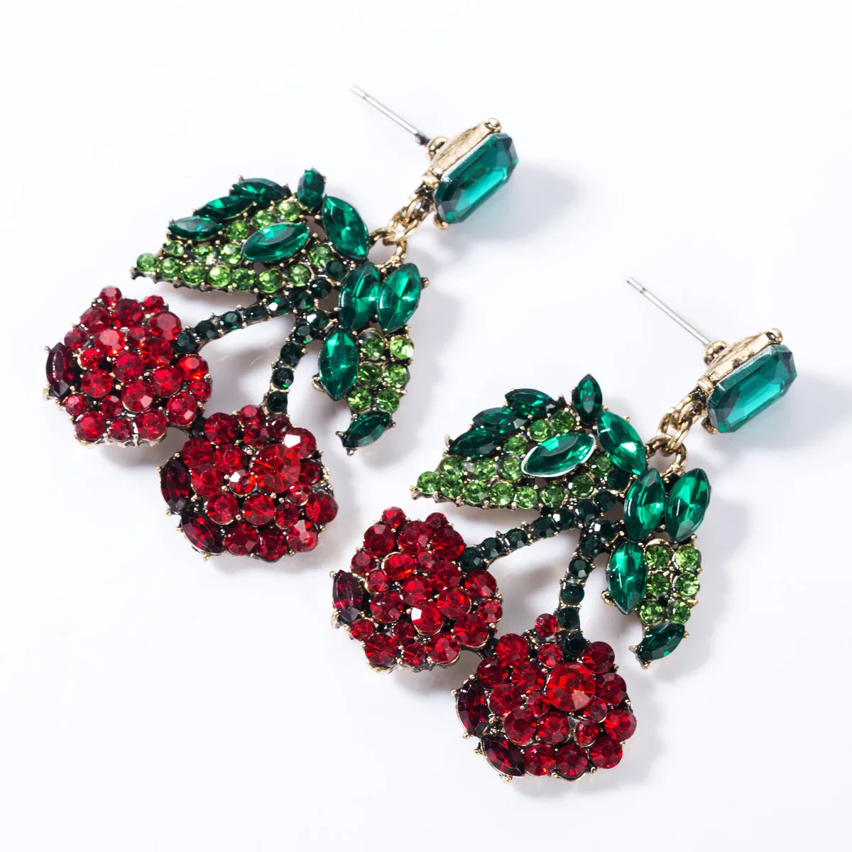 HOVANCI  Personality Beautiful Colorful Korean Cute Earrings Jewelry Designer Inspired Cherry Fruit Earrings Women