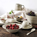 Vintage Ceramic Irregular Dinner Plate Dinnerware Set Tableware Pottery Rustic Steak Fruit Dish Soup Bowl Coffee Mug Set Tea Cup