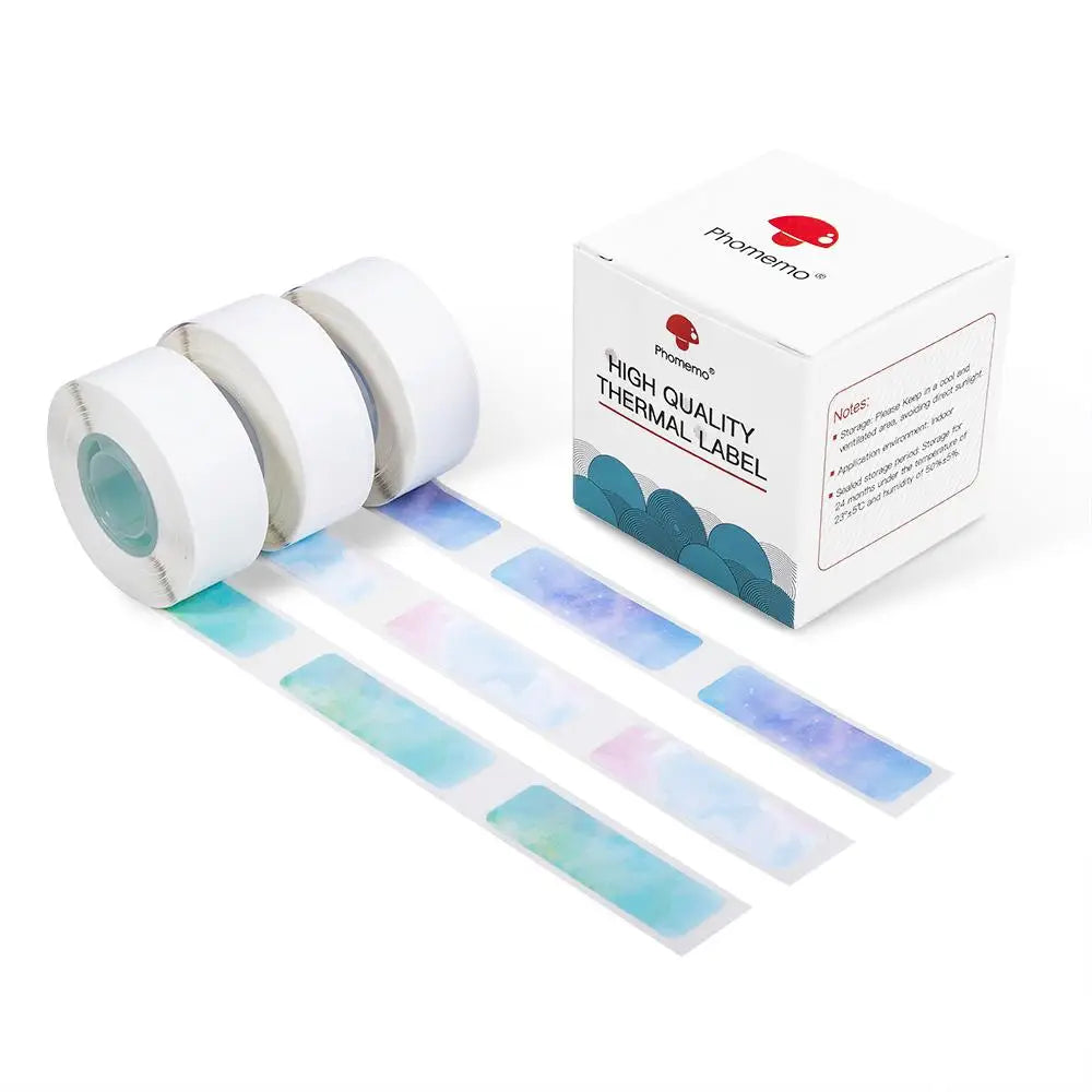 Waterproof Anti-Oil 12mm X 40mm Adhesive Sticker Starry Night Round Label for Phomemo D30 Printer for Industrial Use Fruits