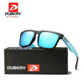 DUBERY TAC Polarized Lenses Retro Square Vintage Unisex Sunglasses PC Frame Red Blue Transparent UV Protection