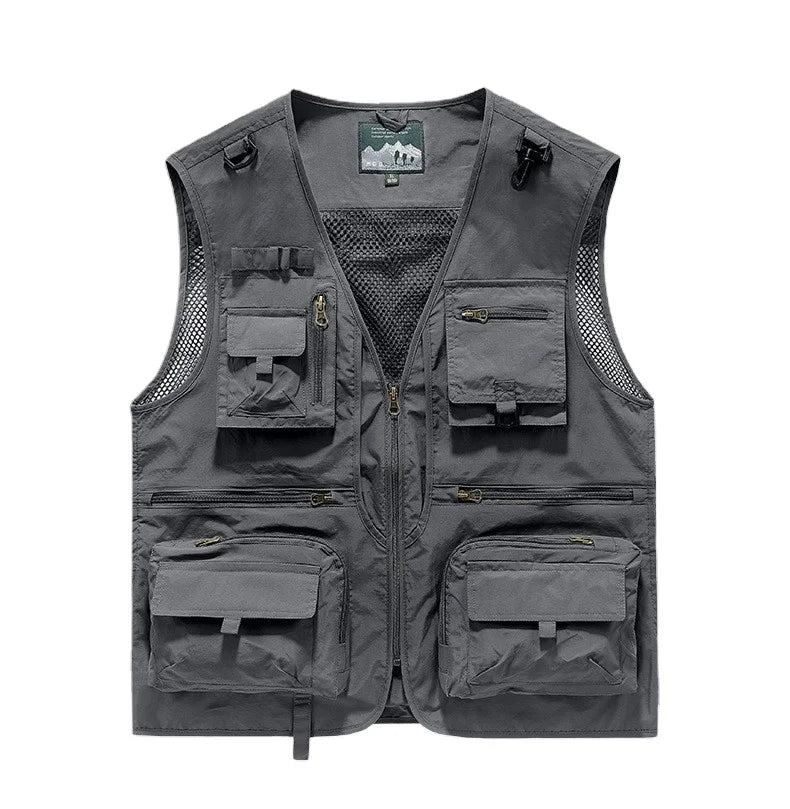 Multifunctional Men Vest Outdoor Picnic Waistcoat Work Wear Life Vest Fishing Photography Utility Vest