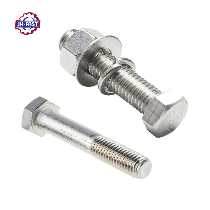 Din 933 & Din 931 Ss 304 316 A4 A2 70 Stainless Steel extra Long Hex Nuts and Bolts Ss304 Din933 Pernos Hex Head Bolts and Nuts