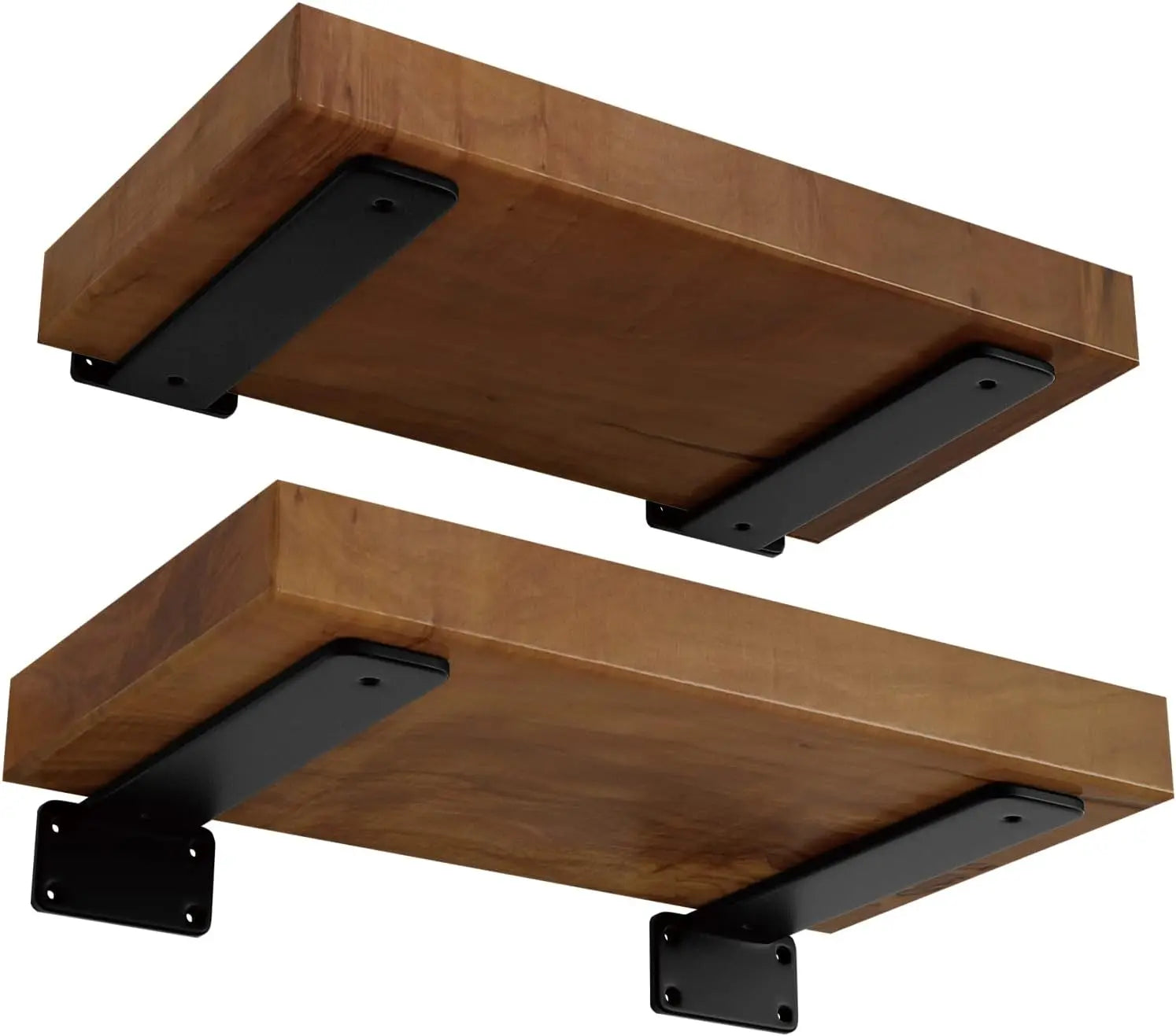 10 Inch Heavy-Duty Rustic Industrial Wall Bracket 1/4 Thick Floating Hidden Metal Shelf Bracket 10 Inch Floating Shelf Bracket