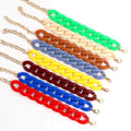 31 Colors Fashion Acrylic Thick Chain Bracelet for Women Men Wholesale Candy Neon Color Charm Bracelet Wristband Summer Jewelry