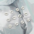 8.5mm Stainless Steel Round Shape Gold Silver Double Hole 26 Alphabet Letter Charms DIY Bracelet Necklace for Children's Jewelry