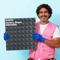 High Density Foam Pyramid Design Soundproofing Tiles Acoustic White Acoustic Panels Acoustic Foam Panels Soundproofing