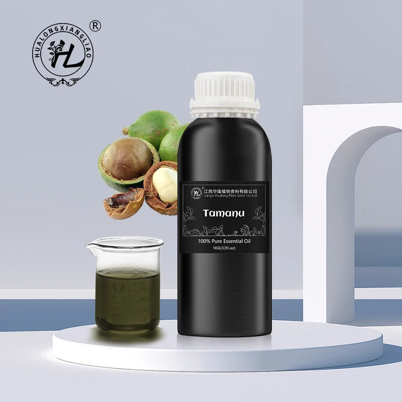 HL- OEM Cruelty Free & Vegan Face Oils Supplier Plant Extract Carrier Oil 1kg Bulk Tamanu Essential Oil for Skincare