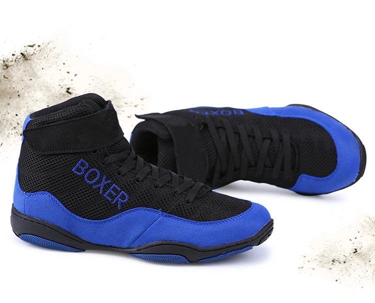 Professional Fitness Bodybuilding Gym Boxing Shoes for Men-All Season PVC