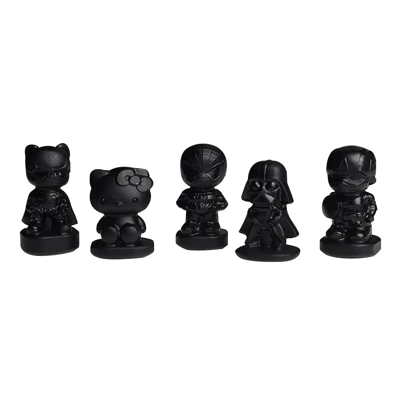 Wholesale Natural Crystal Carvings Crafts Healing Crystal Obsidian Wars Star Movie Character