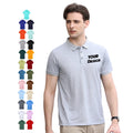Polo Shirt Men's Business Ice Silk Lapel Sports Casual Loose Breathable Half-sleeved Top Trendy Short-sleeved