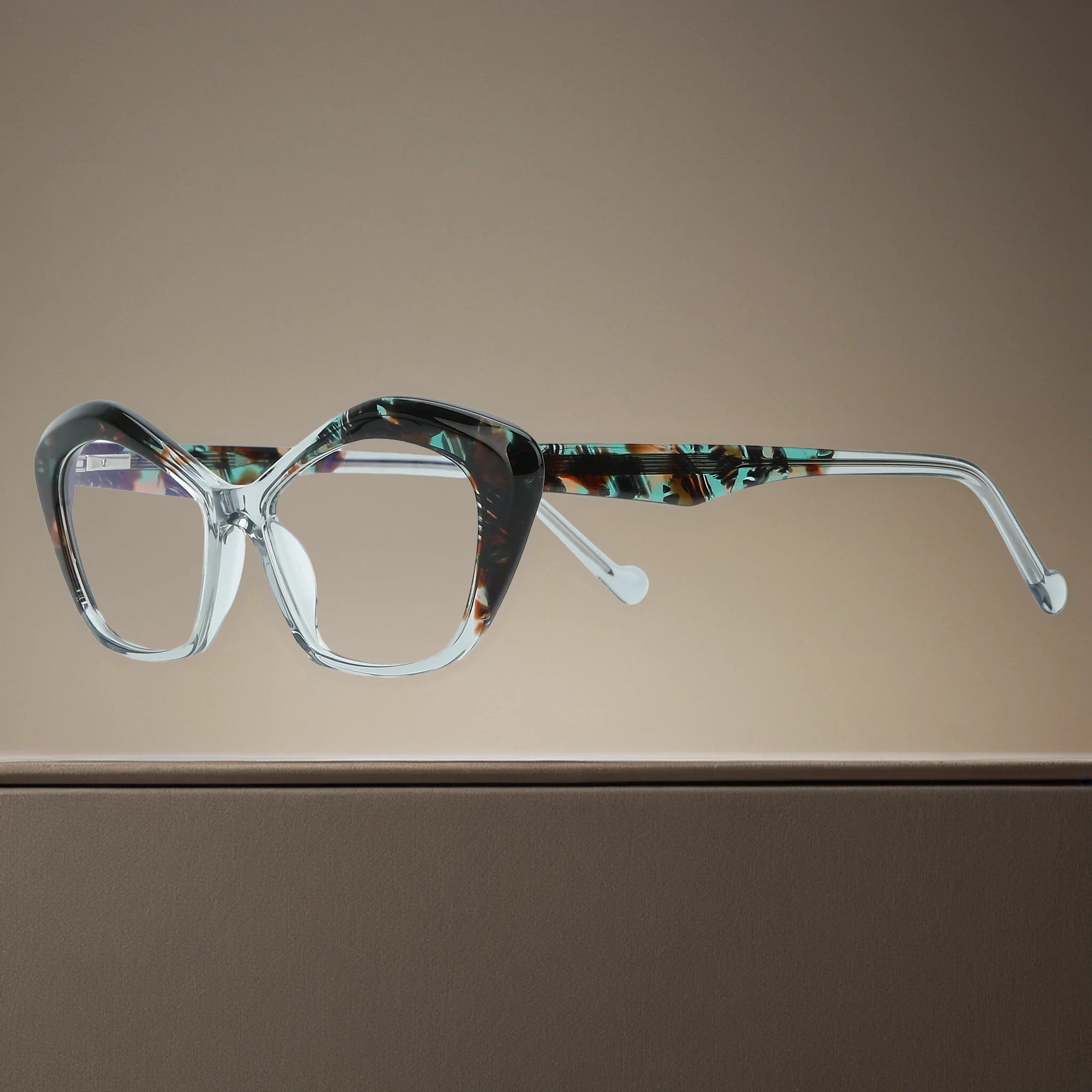 Fashion Cat Eye Anti-Blue Light Glasses With Acetate Cat Eye Sunglasses With Sun Lens Oversized Optical Glasses