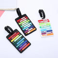 Stylish PVC Rubber Material Letter Style Soft Luggage Tag Personality Label