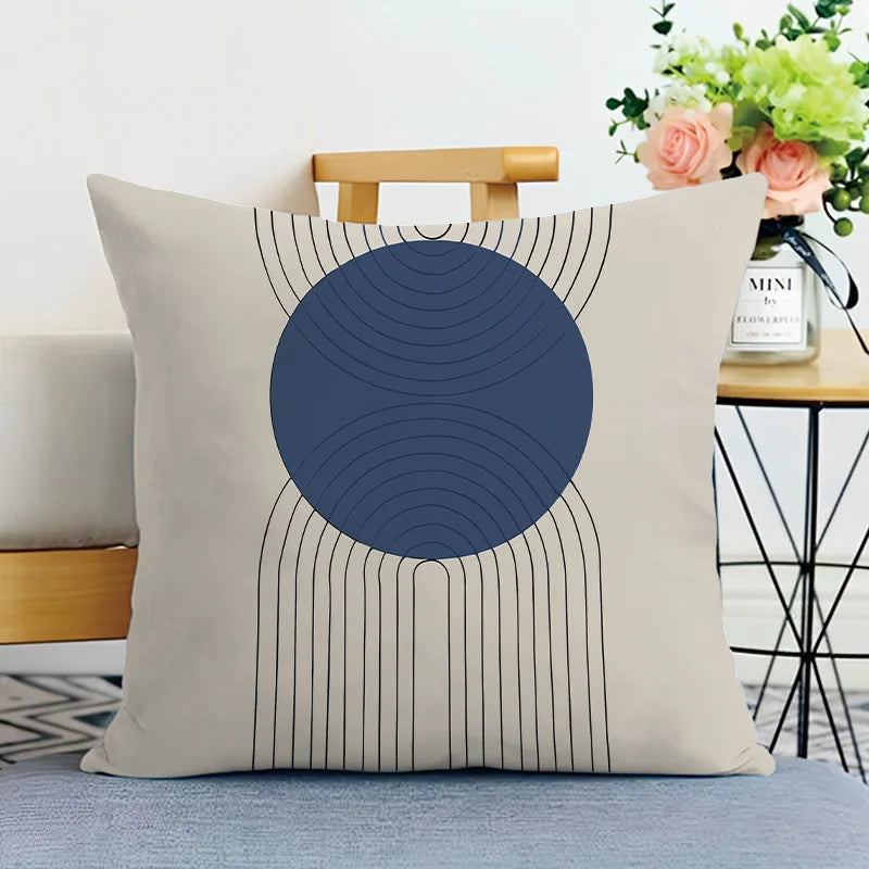 Amity Factory Wholesale Polyester Printed Cushion Cover for Home Living Room Sofa Geometric Throw Pillow Cover