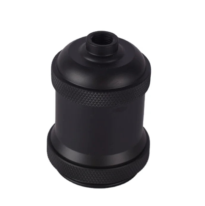 Aluminium Matte Lamp Holder with Ring E26 E27 No Switch Light Socket 250v Metal Body Stand Screw Style