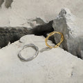 Twisted Crossover Design 925 Sterling Silver Open Ring for Women Adjustable Minimalist Woven Style Stackable Jewelry