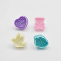 Wholesales PP Cookie Mold Set 4-pcs Cutey Dough Cutter Creativity Cookie/Cake Mold Afternoon Tea Baking Molds Kids Using Safe