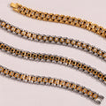 Watchband Chain Bracelet Gold Plated Jewelry Stainless Steel Bracelet Waterproof Women Jewelry