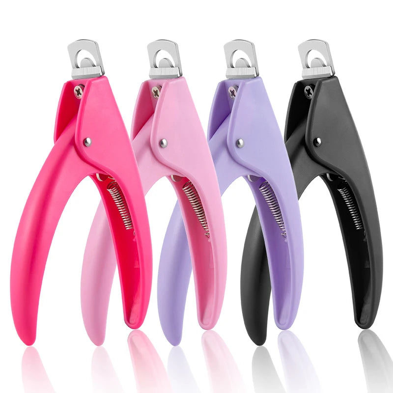 Wholesale Line Ribbon Cutting Nail Extensions Clippers Cutter Scissors U-shaped French Adjustable Acrylic Nail Clipper