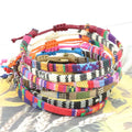 Bohemia Leather Hemp Cords Wrap Wristbands Ethnic Tribal Adjustable Braided Charm Friendship Rope Bracelet