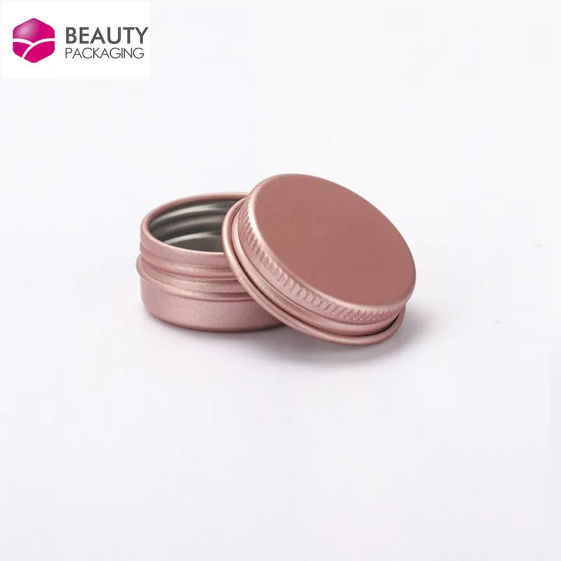 Stock White Black Gold Rose Gold 5g 10g Cosmetic Eye Cream Aluminium Jar Packaging Metal Tin Box Lip Balm Container Rectangle