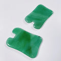Huiying Hot sale stone guasha scraping plate Green Aventurine concave tools set for face and body